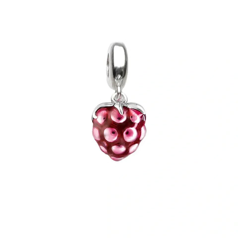 Raspberry-shaped charm.