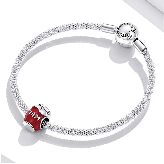 red jam jar pandora charm