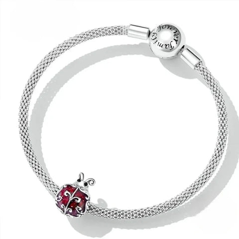 red-ladybird-charm fits Pandora bracelet affordable Jewelry charm