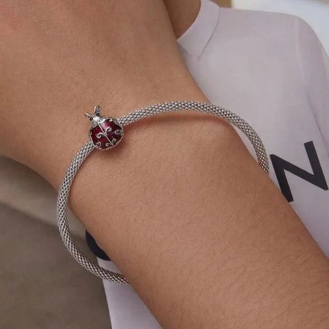 red-ladybird-charm affordable Pandora charm fits bracelet Jewelry