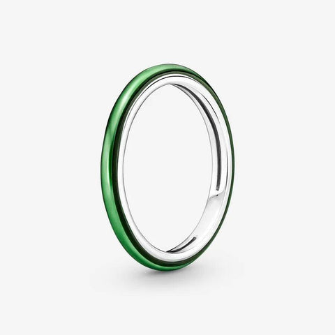 Silver ME Laser Green Ring - Silver ME Laser Green Ring