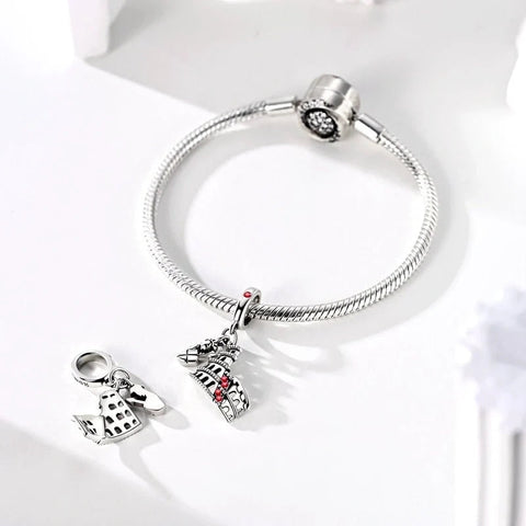 Roman Colosseum with Gladiator Dangle Charm - Roman Colosseum with Gladiator Dangle Charm