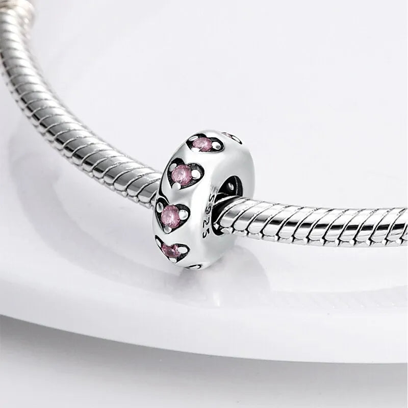 Pink Heart Cutout Charm