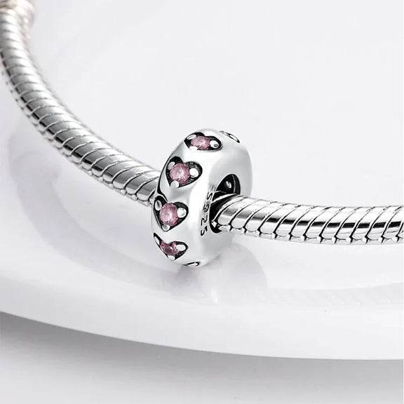 Pink Heart Cutout Charm - Pink Heart Cutout Charm