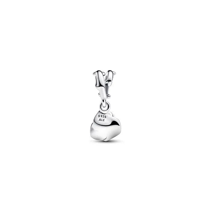 Rose in Bloom Dangle Charm - Beautiful rose in bloom charm, perfect for adding floral elegance to bracelets.