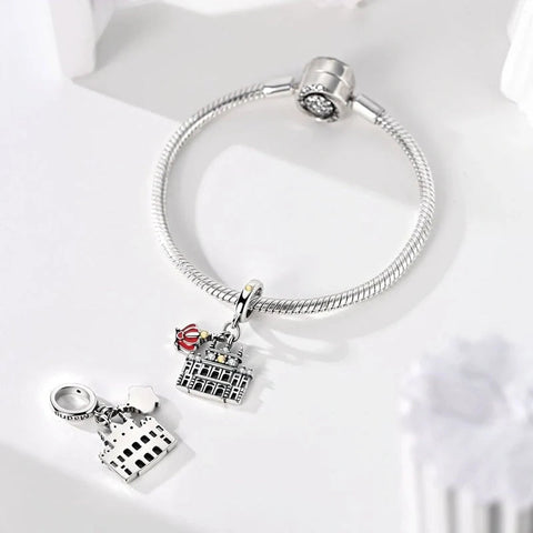 Royal Palace of Madrid with Crown Dangle Charm - Royal Palace of Madrid with Crown Dangle Charm