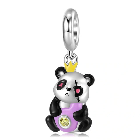 jewlouli royal panda king dangle pandora charm jewelry fits pandora bracelet