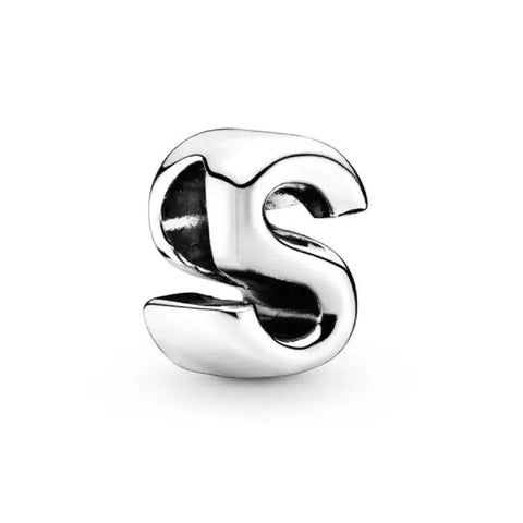 Silver Letter Clear S Charm - Silver Letter Clear S Charm
