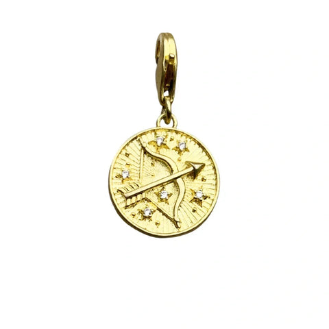 Sagittarius Gold Pendant Charm