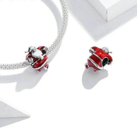 santa-charm charm fits Pandora bracelet affordable Jewelry