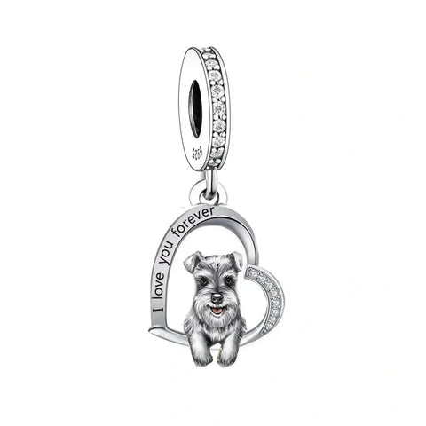 jewlouli schnauzer dog pandora charm jewelry fits pandora bracelet