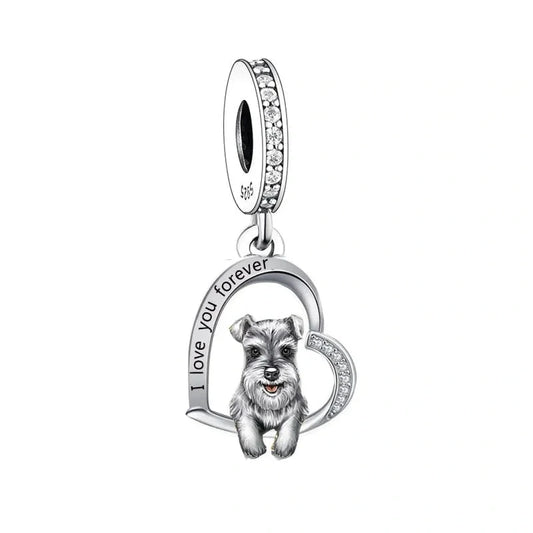 jewlouli schnauzer dog pandora charm jewelry fits pandora bracelet