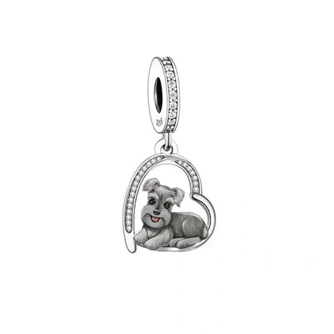 jewlouli schnauzer puppy pandora charm jewelry fits pandora bracelet