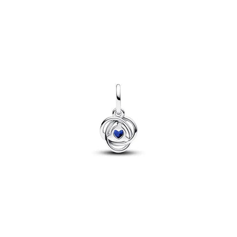 September Blue Eternity Circle Dangle Charm - September Blue Eternity Circle Dangle Charm