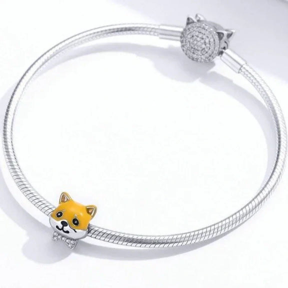 Shiba Inu Charm - shiba-inu Pandora Jewelry charm fits bracelet affordable