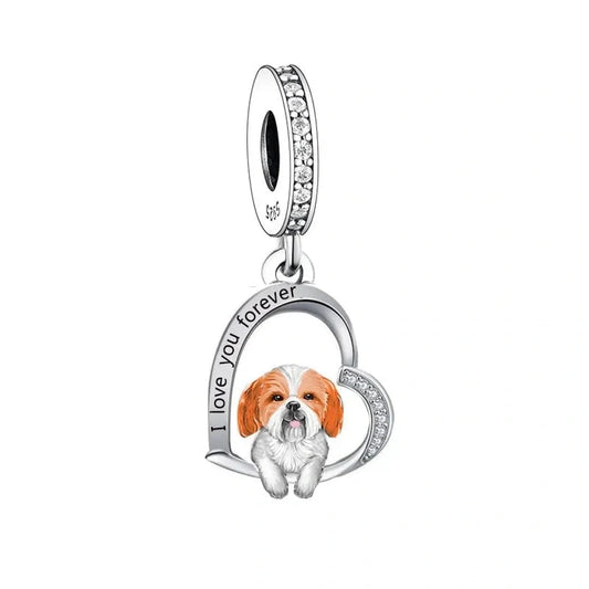 jewlouli shih tzu dangle dog pandora charm jewelry fits pandora bracelet