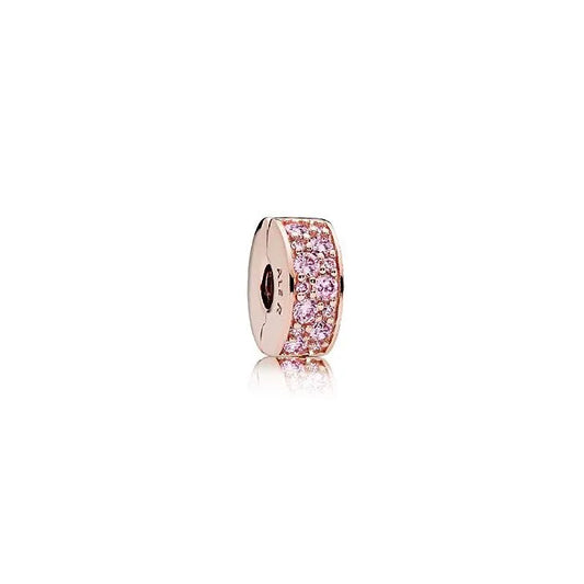 Shining Elegance Silicone Grip Clip Pandora Rose - Secure silicone grip clip in Pandora Rose, ideal for adding elegance.