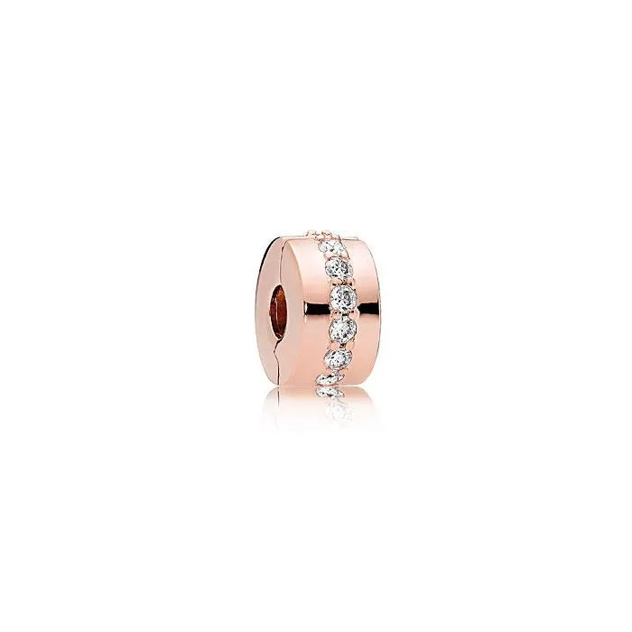 Shining Path Clip Pandora Rose - Clip with shining path design in Pandora Rose, adding warmth and style.