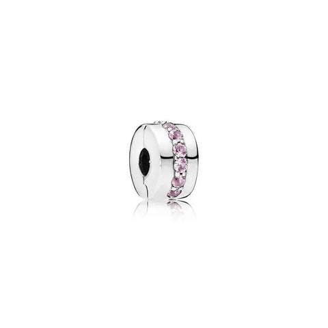 Shining Path Clip - Pink - Shining Path Clip Pink - Pink shining path clip, adding a colorful and secure touch to bracelets.