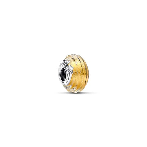 Shooting Star Grooved Murano Glass Charm - Shooting Star Grooved Murano Glass Charm