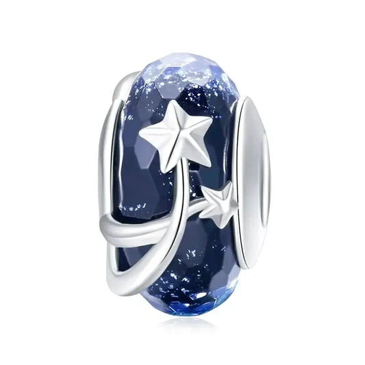 shooting-stars-murano-glass-bead fits Pandora bracelet affordable charm Jewelry