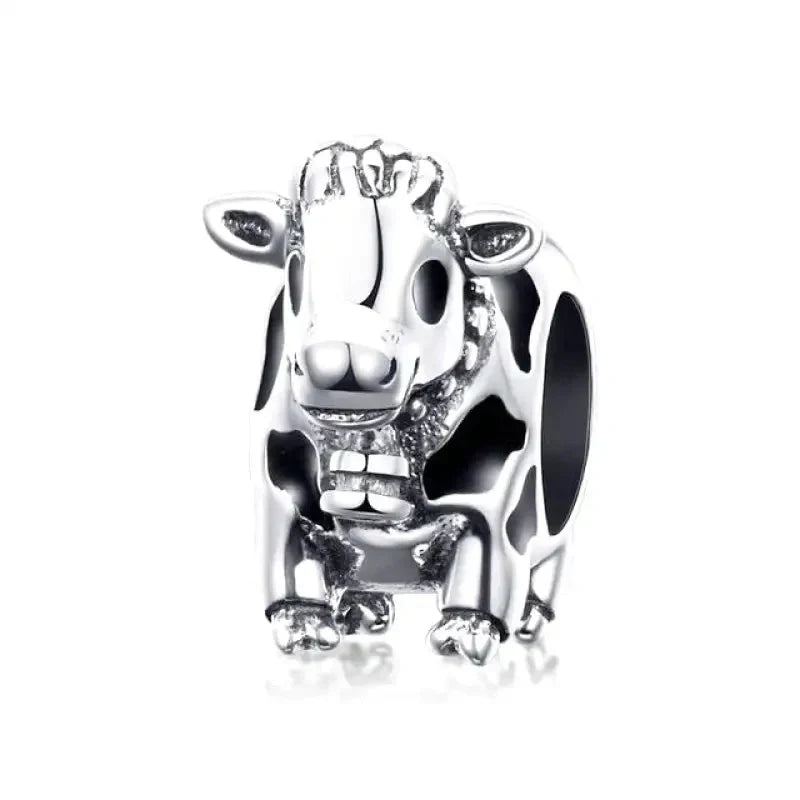 silver-cow-charm Pandora fits bracelet affordable Jewelry charm