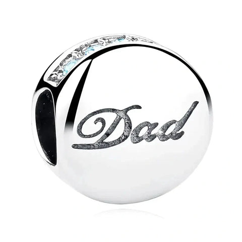 silver-dad-charm charm Pandora Jewelry fits bracelet affordable