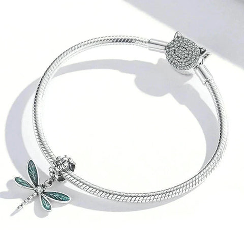 silver-dragonfly-charm Pandora fits bracelet Jewelry charm affordable