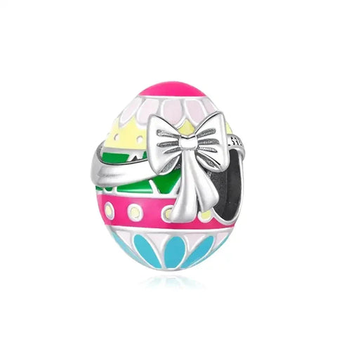 Silver Easter Egg Charm