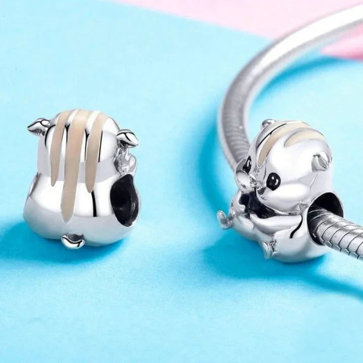 silver-hamster Jewelry Pandora charm fits bracelet affordable