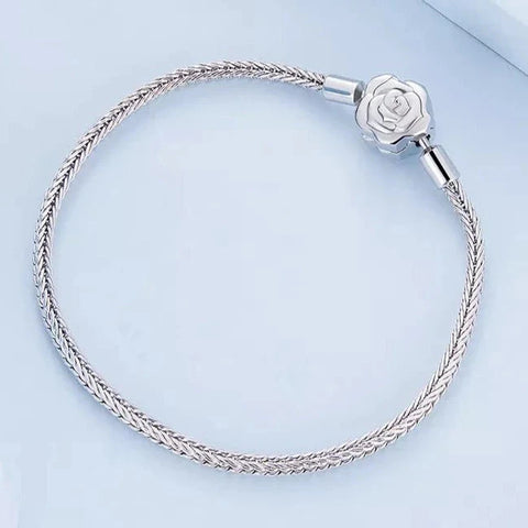 silver-rose-charm-bracelet Pandora Jewelry fits bracelet affordable charm