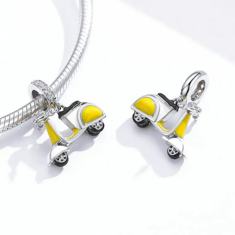 Silver Scooter Charm