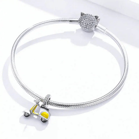 Silver Scooter Charm