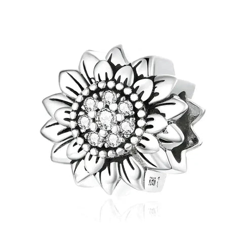 Silver Sunflower Charm - Silver Sunflower Charm