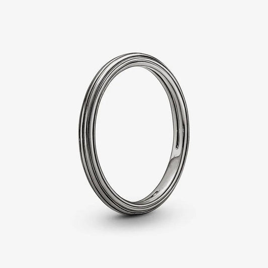 Silver ME Ring Ruthenium Plated