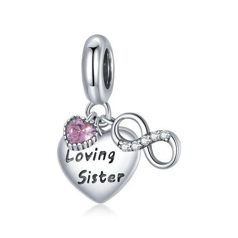 Loving Sister Heart Charm