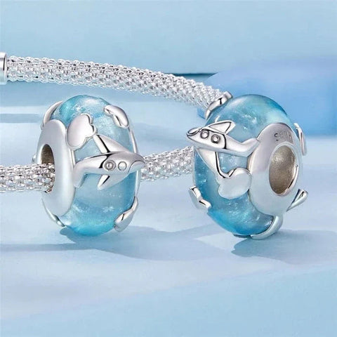 Sky High Dream Blue spacer Charm - Sky High Dream Blue spacer Charm