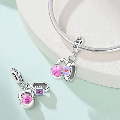 Smartwatch & Kettlebell Dangle Charm - Smartwatch & Kettlebell Dangle Charm