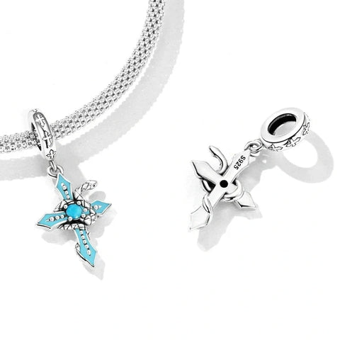 Snake Cross Charm