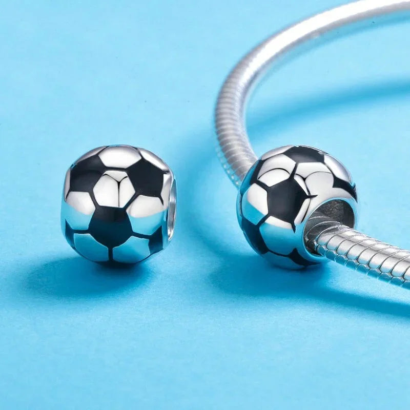 soccer-charm fits Pandora bracelet charm affordable Jewelry