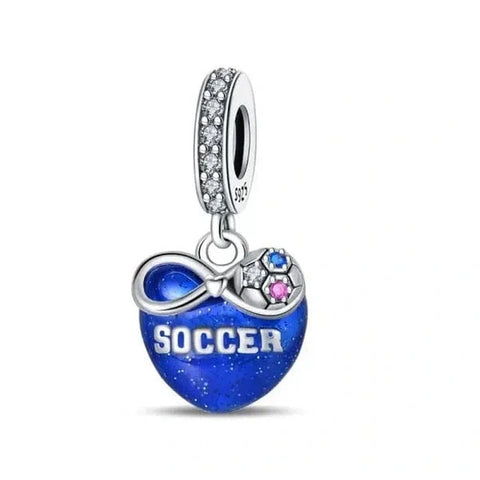jewlouli soccer-forever-heart-dangle-pandora-charm-jewelry__ fits pandora bracelet