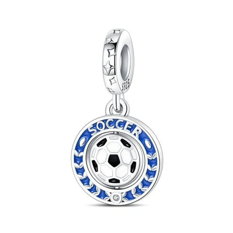 jewlouli soccer-spinning-dangle-pandora-charm-jewelry__ fits pandora bracelet