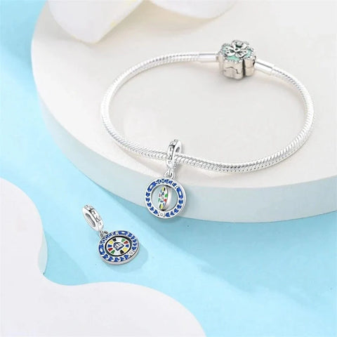 jewlouli soccer-spinning-dangle-pandora-charm-jewelry__ fits pandora bracelet