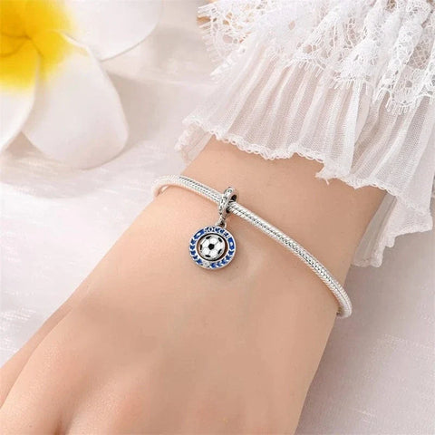 jewlouli soccer-spinning-dangle-pandora-charm-jewelry__ fits pandora bracelet