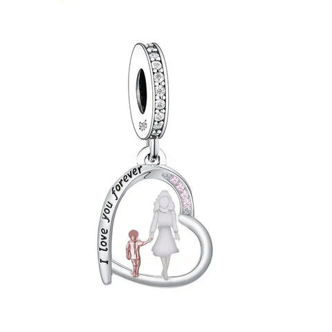 I love you Forever Son Mum Heart Charm - I love you Forever Son Mum Heart Charm
