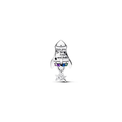 Space Love Rocket Charm