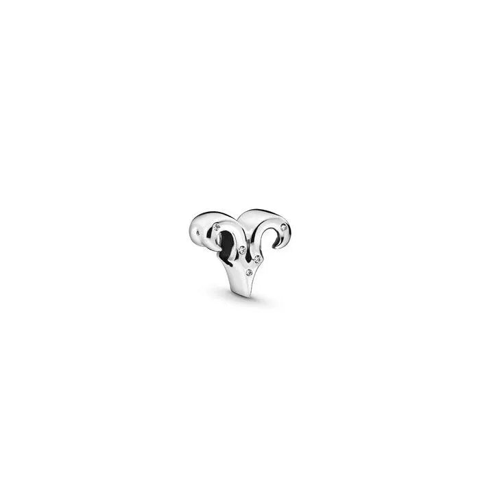 Aries zodiac charm with sparkling accents, ideal for personalizing charm bracelets