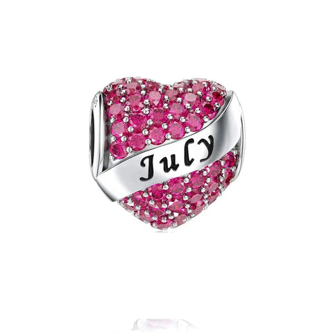 Sparkling Birthstone Heart Charms - Sparkling Birthstone Heart Charms