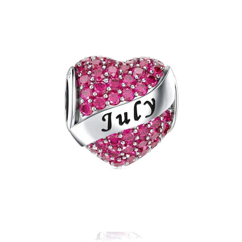 jewlouli sparkling birthstone heart charmscharmjewlouli jewelry fits pandora bracelet