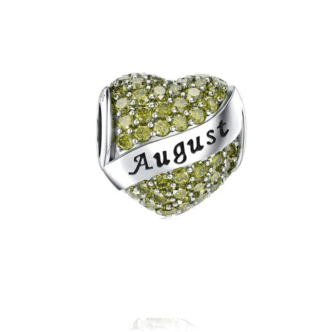 Sparkling Birthstone Heart Charms - Sparkling Birthstone Heart Charms
